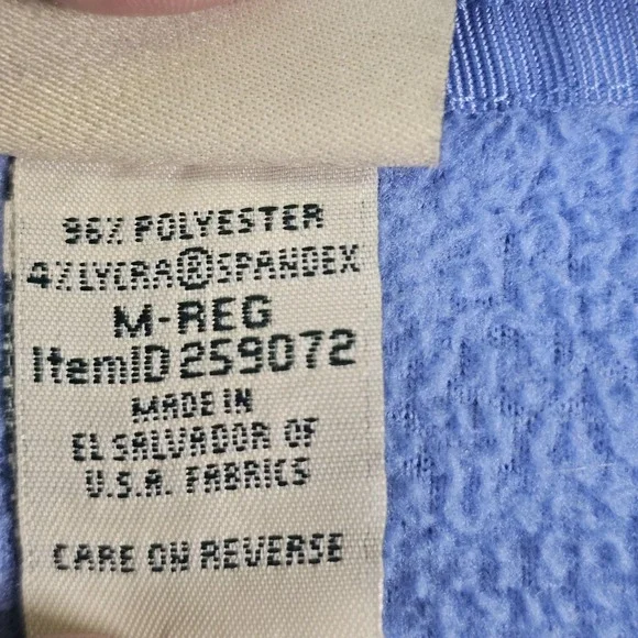 L.L.Bean Fleece Jacket Womens Medium Blue Polartec Full Zip Cozy Stretch 259072 - Picture 8 of 13